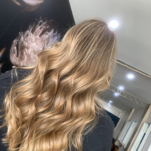 hawthorn east hair colour specialist Mark L creating a beautiful and low maintenance Balayage using a combination of Highlighting and low lighting techniques to create this delicious biscuity finish for his clients. Mark is a Hairdresser in hawthorn with over 6 years industry experience.