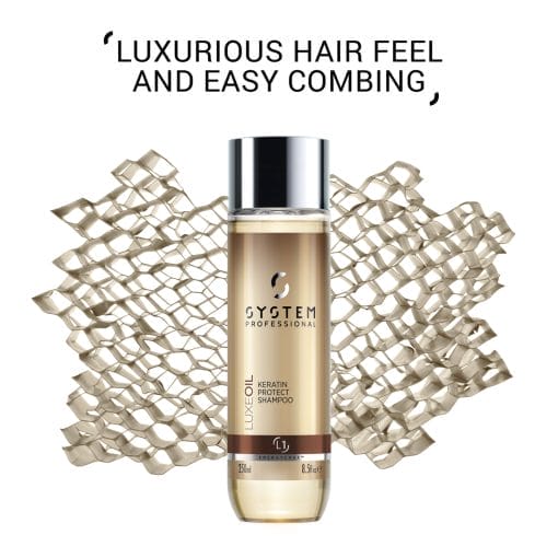 System Professional Luxe Oil by Wella offers deep cleaning with a louxuruious shine without compromise